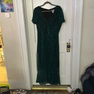 Nicole Miller Green Dress Size 14